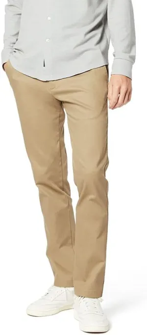 Dockers Men's Slim Fit Signature Lux Cotton Stretch Pants, New British Khaki, 29W x 30L
