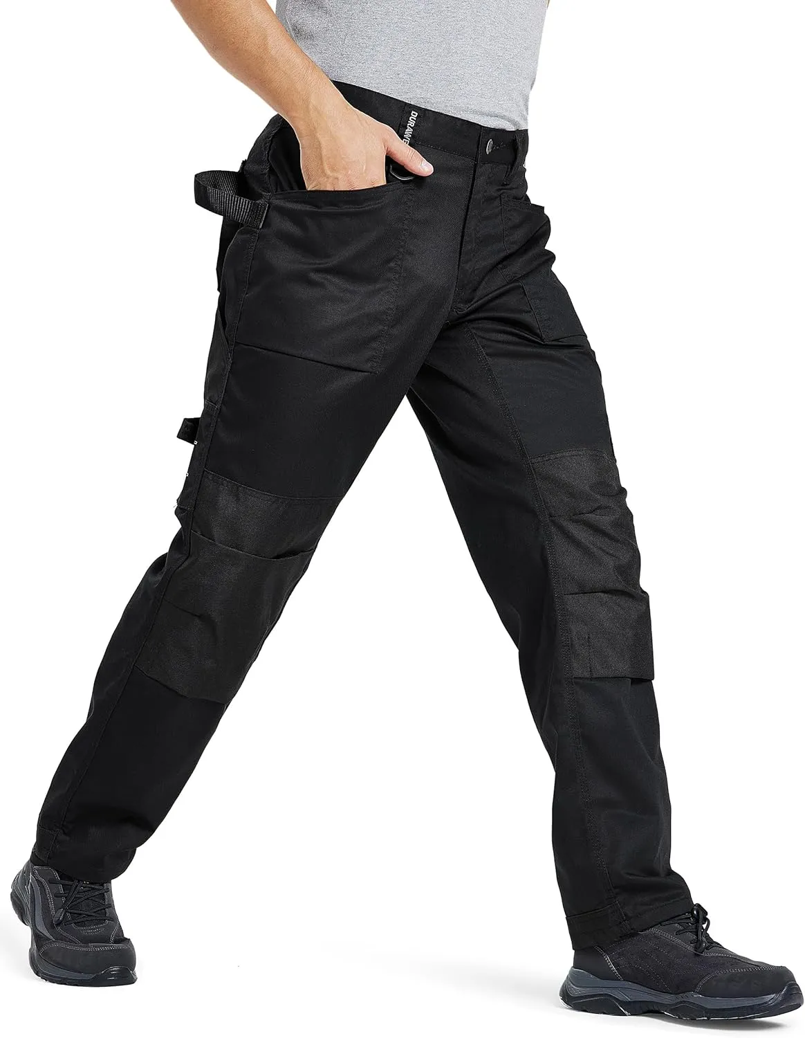 DURAWERK Men's Work Pants, Carpenter Pants with Reinforced Knee Pad Pockets, Durable Cargo Pants