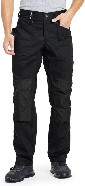 DURAWERK Men's Work Pants, Carpenter Pants with Reinforced Knee Pad Pockets, Durable Cargo Pants