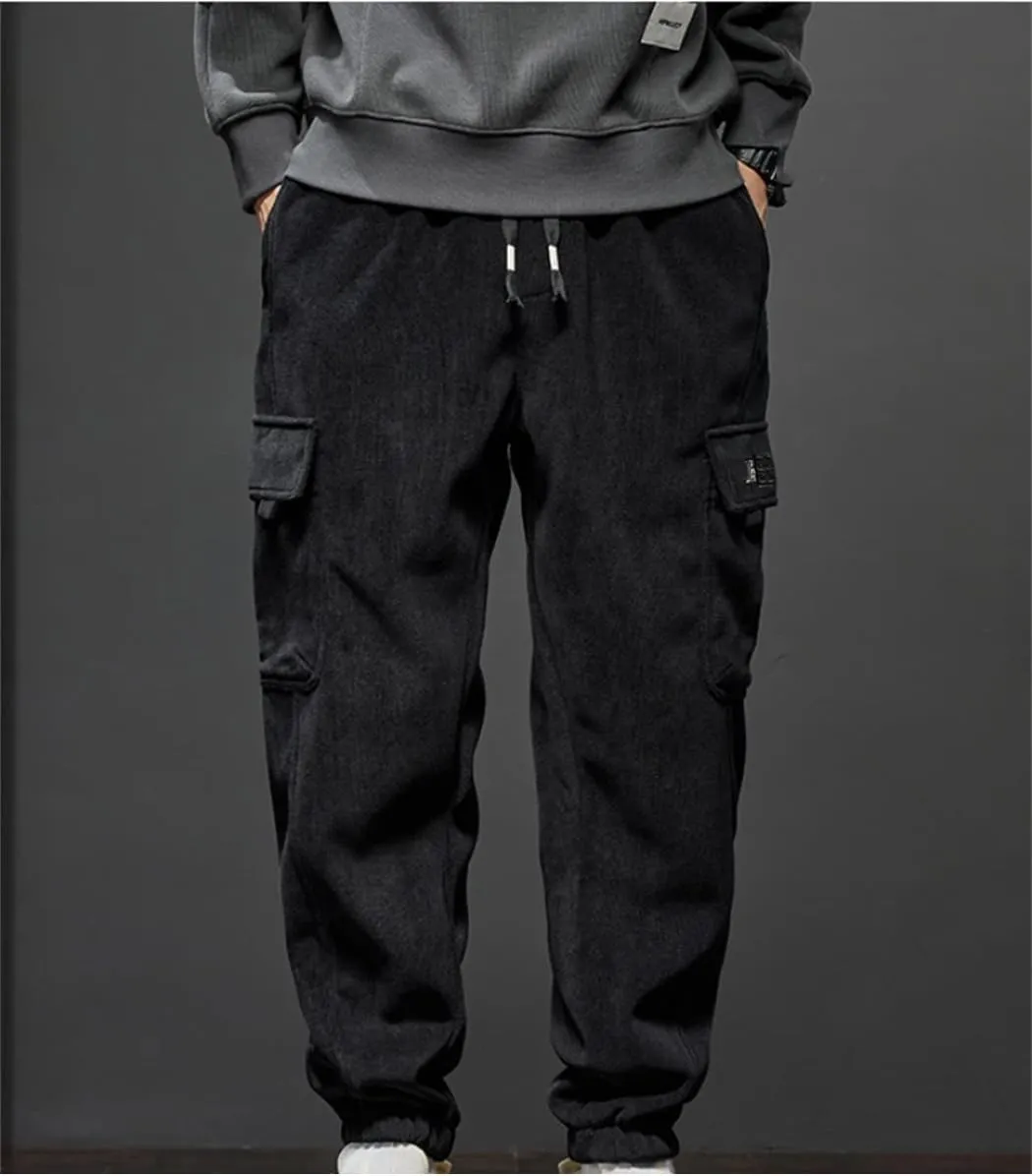 Dvbfufv Men Spring Elastic Waist Casual Pants Male Straight Drawstring Harem Pant Jogging Sports Trousers