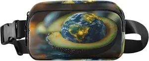 Earth Avocado Fanny Packs for Women Men, Water Resistant Waist Pack Sling Bag Purse for Travel Hiking
