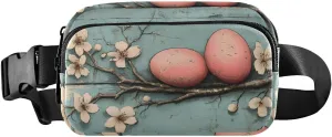 Easter Egg Tree Fanny Pack Water Resistant, Women Men Waist Pack Sling Bag Purse for Travel Hiking