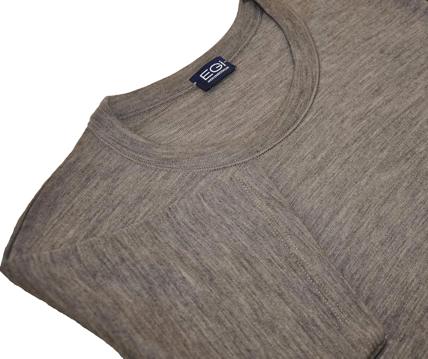 EGI  Luxury Merino Wool Blend Men's Short Sleeve T-Shirt. Proudly Made in Italy.