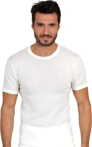 EGI  Luxury Merino Wool Blend Men's Short Sleeve T-Shirt. Proudly Made in Italy.