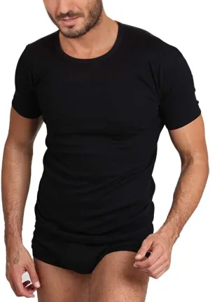 EGI  Luxury Merino Wool Blend Men's Short Sleeve T-Shirt. Proudly Made in Italy.