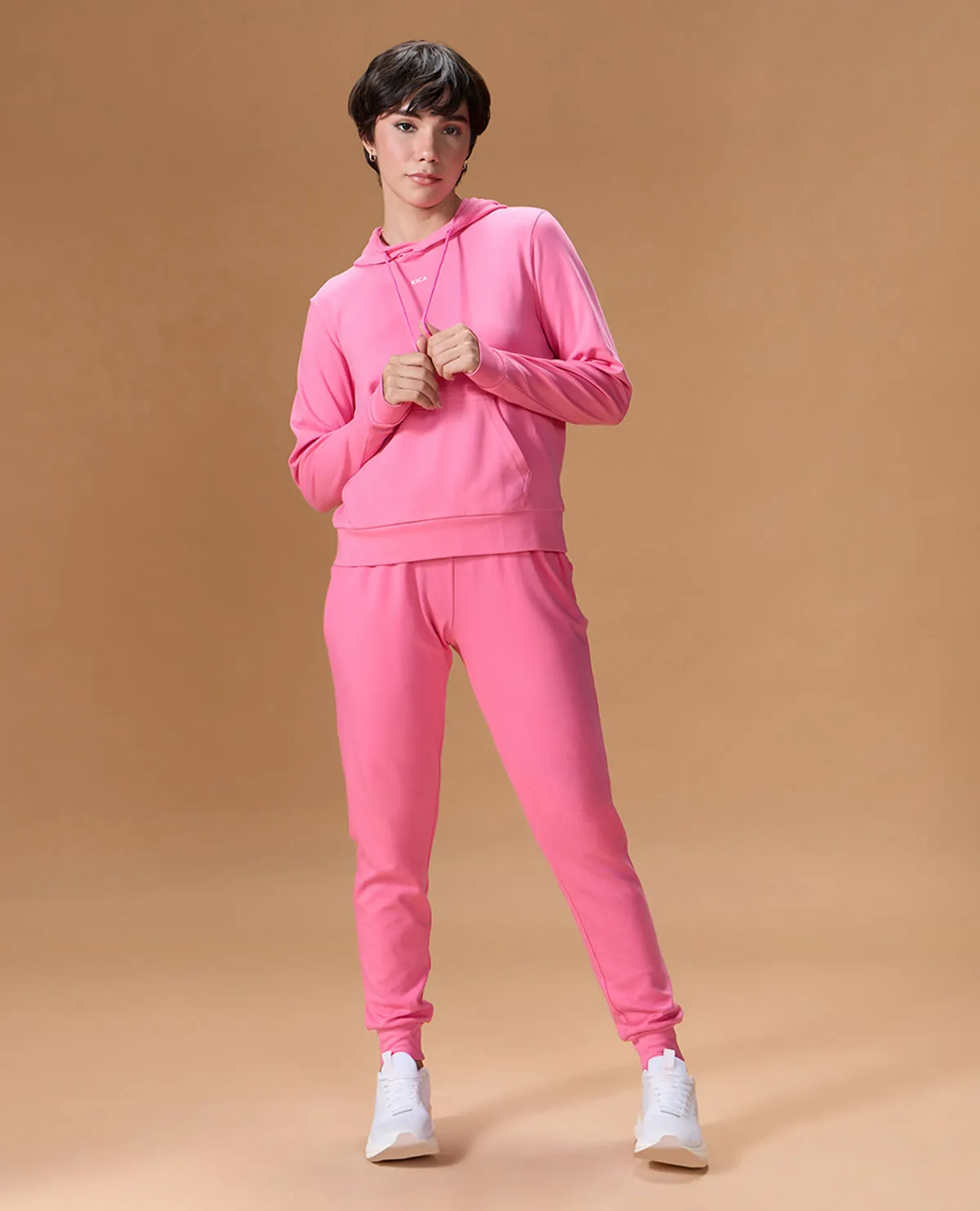 Extra Soft Cotton Track Pants Pink