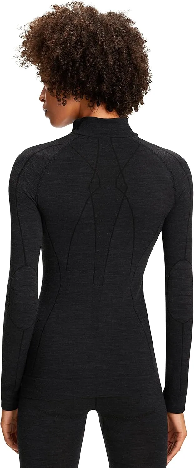 FALKE Women's Wool Tech. Zip Base Layer Top, 1 Piece