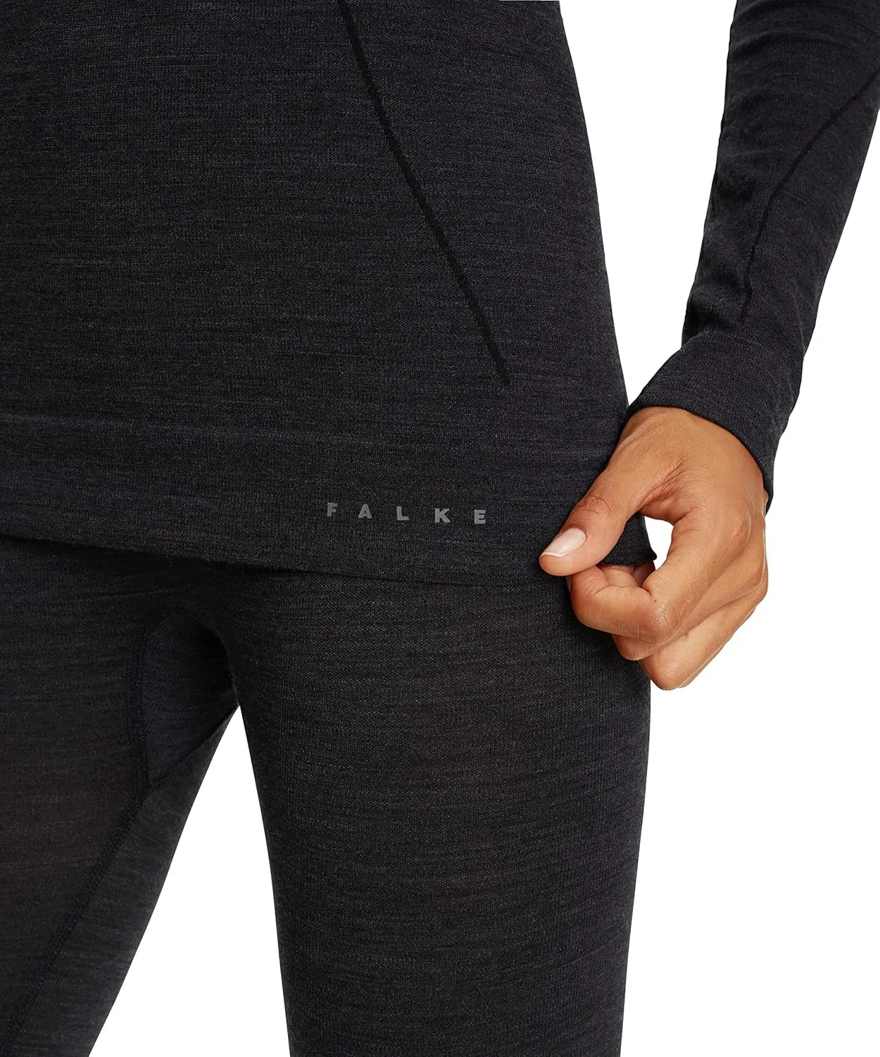 FALKE Women's Wool Tech. Zip Base Layer Top, 1 Piece