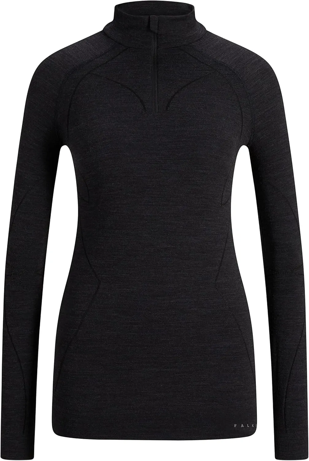 FALKE Women's Wool Tech. Zip Base Layer Top, 1 Piece