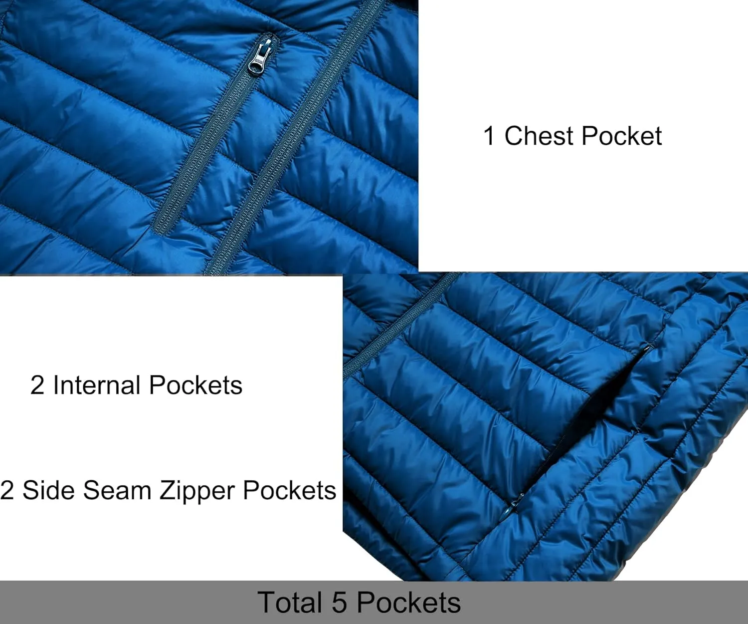 fit space Womens Puffer Jacket Down Synthesis Lightweight Hiking Jacket Winter Warm Coat Quilted Water Resistant Packable