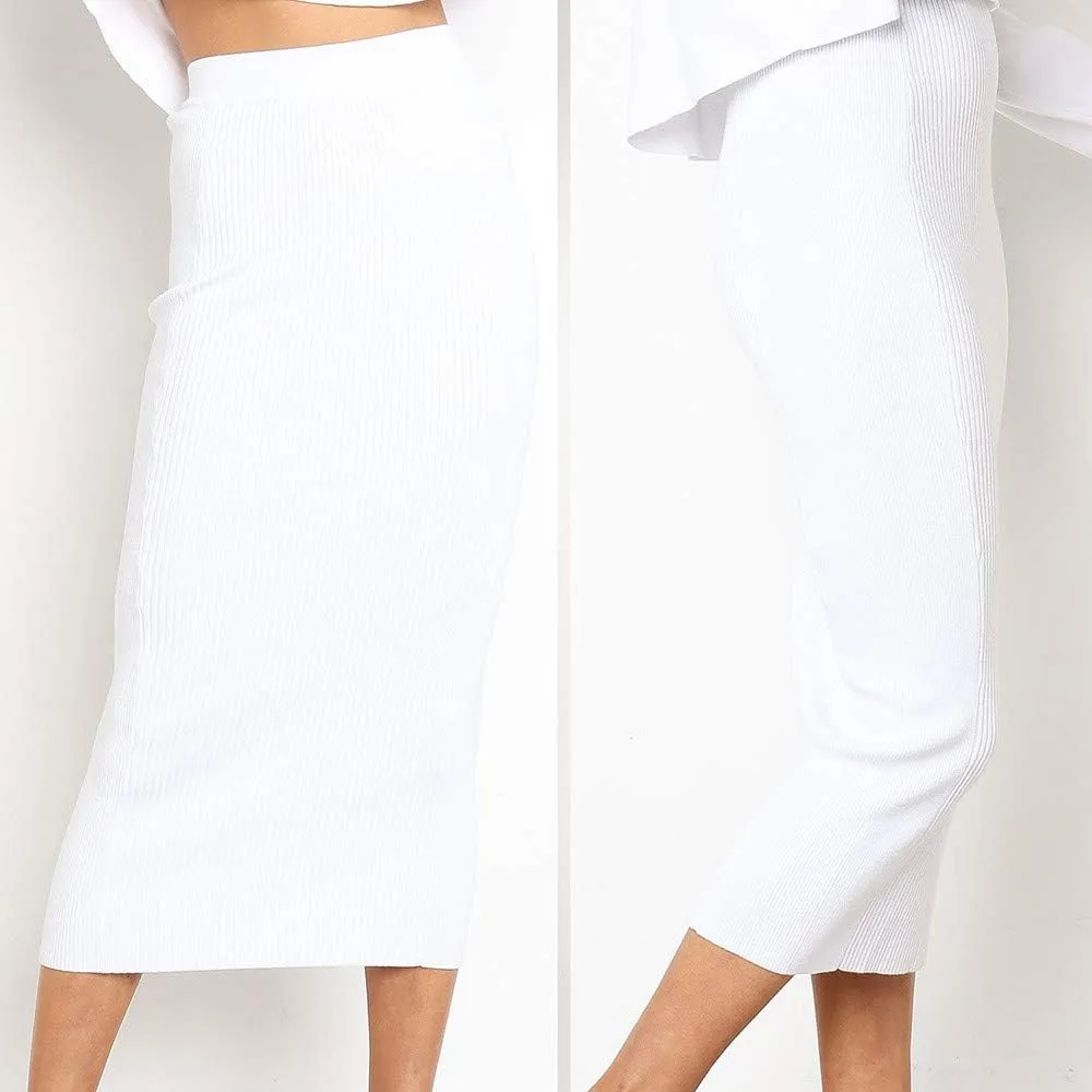 Floral Skirt Hip Bodycon Sexy Women Skirt Slim Straight Long Skirt Solid High-Waist Skirt Skirts Feathers