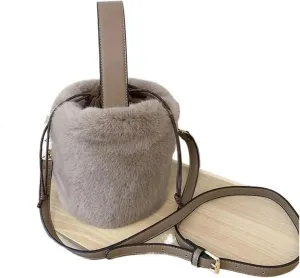 Fluffy Tote Bag Women Bucket Plush Winter Large Capacity Warm Single-shoulder Winter Autumn Bag Winter Fuzzy Purses