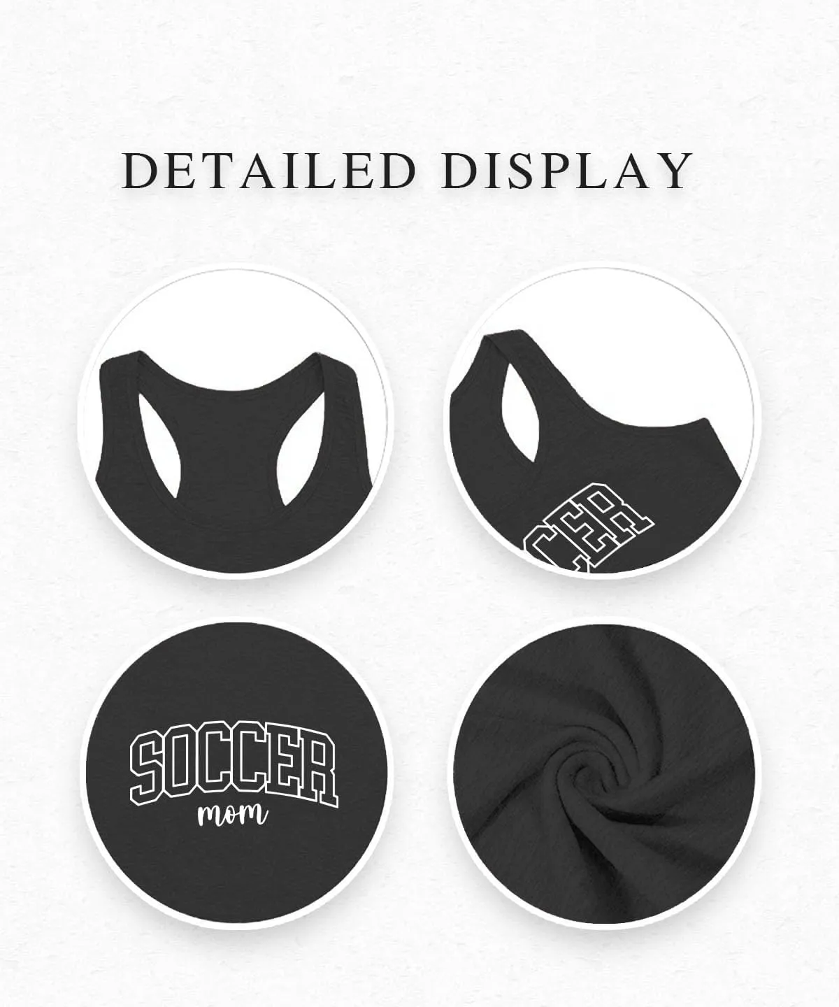 Football Tank Top for Women Soccer Mom Shirt Funny Football Graphic Tshirt Letter Printed Casual Summer Sleeveless Tops