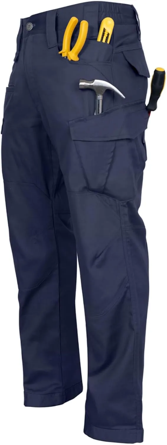 FR Pants for Men Ripstop Flame/Water Resistant Lightweight Cargo Pants Boot Cut CAT2 NFPA2112 Welding Pants