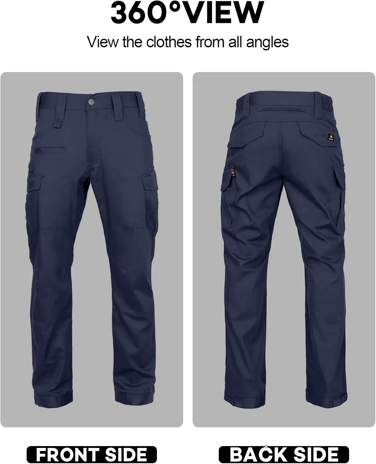 FR Pants for Men Ripstop Flame/Water Resistant Lightweight Cargo Pants Boot Cut CAT2 NFPA2112 Welding Pants