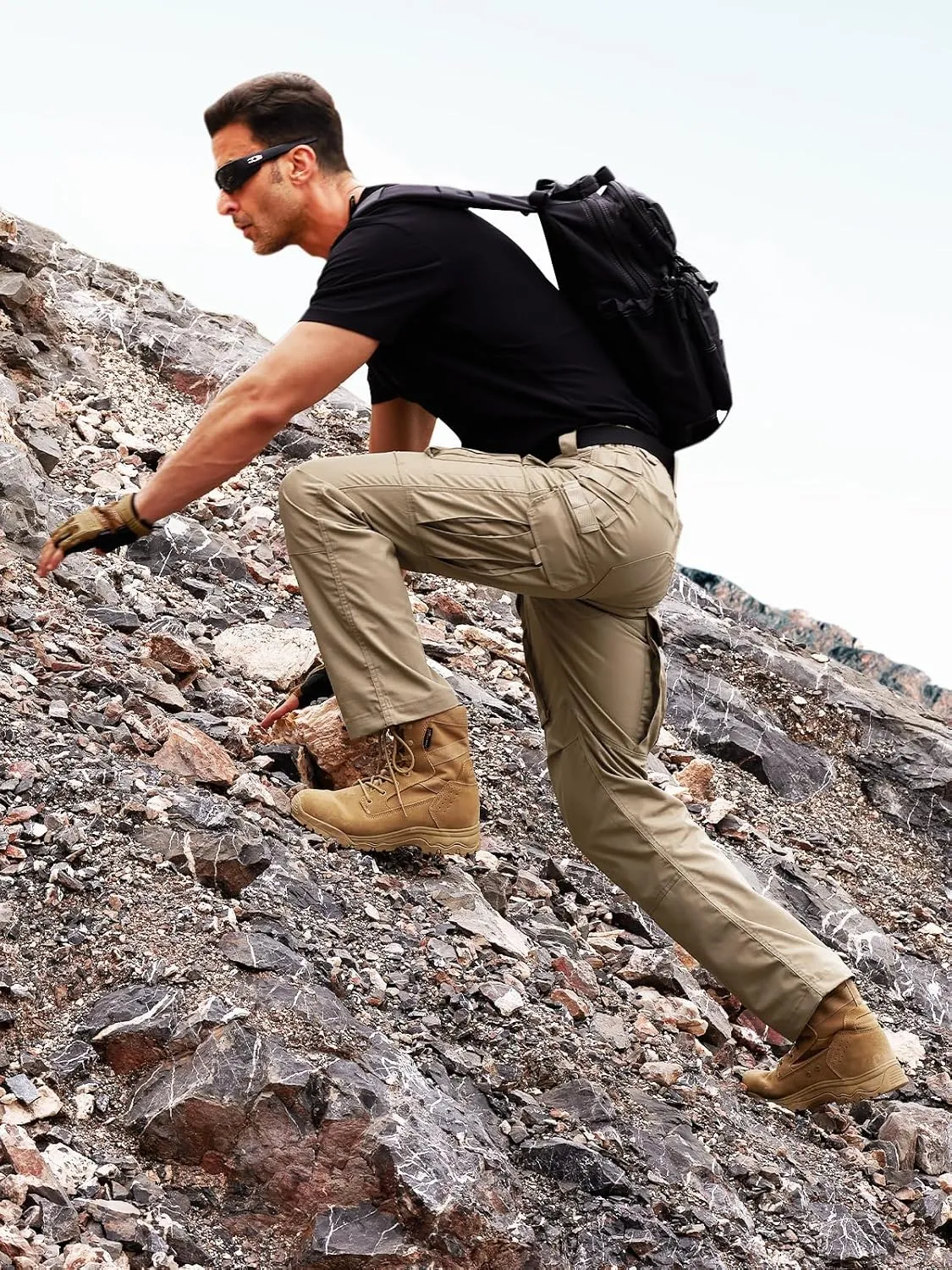 FREE SOLDIER Men's Cargo Pants,Tactical Pants for Men Stretch,Durable Ripstop EDC Work Pants for Hiking