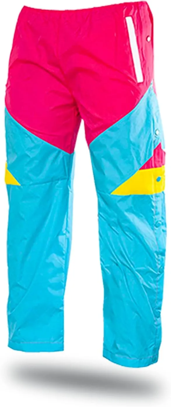Funny Guy Mugs Tear Away Pull On Pants - Post-Surgery Snap Button Tearaway Elastic Waist Pants - Retro Windbreaker Pants