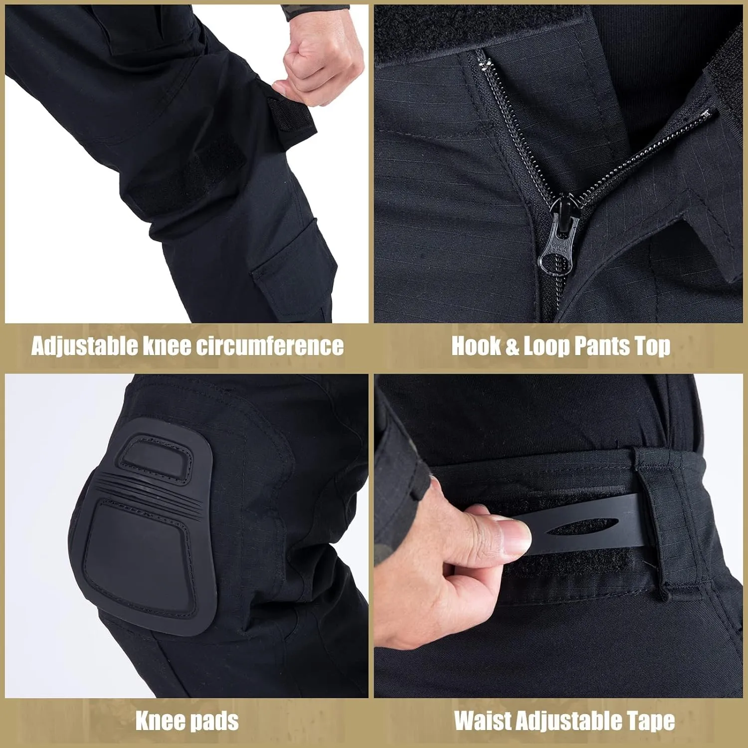 G3 Combat Pants with Knee Pads Tactical Military Trousers Hunting Camo Pants for Men Rip-Stop Airsoft Gear