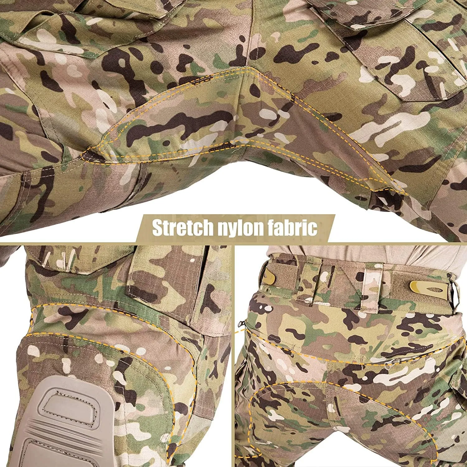 G3 Combat Pants with Knee Pads Tactical Military Trousers Hunting Camo Pants for Men Rip-Stop Airsoft Gear
