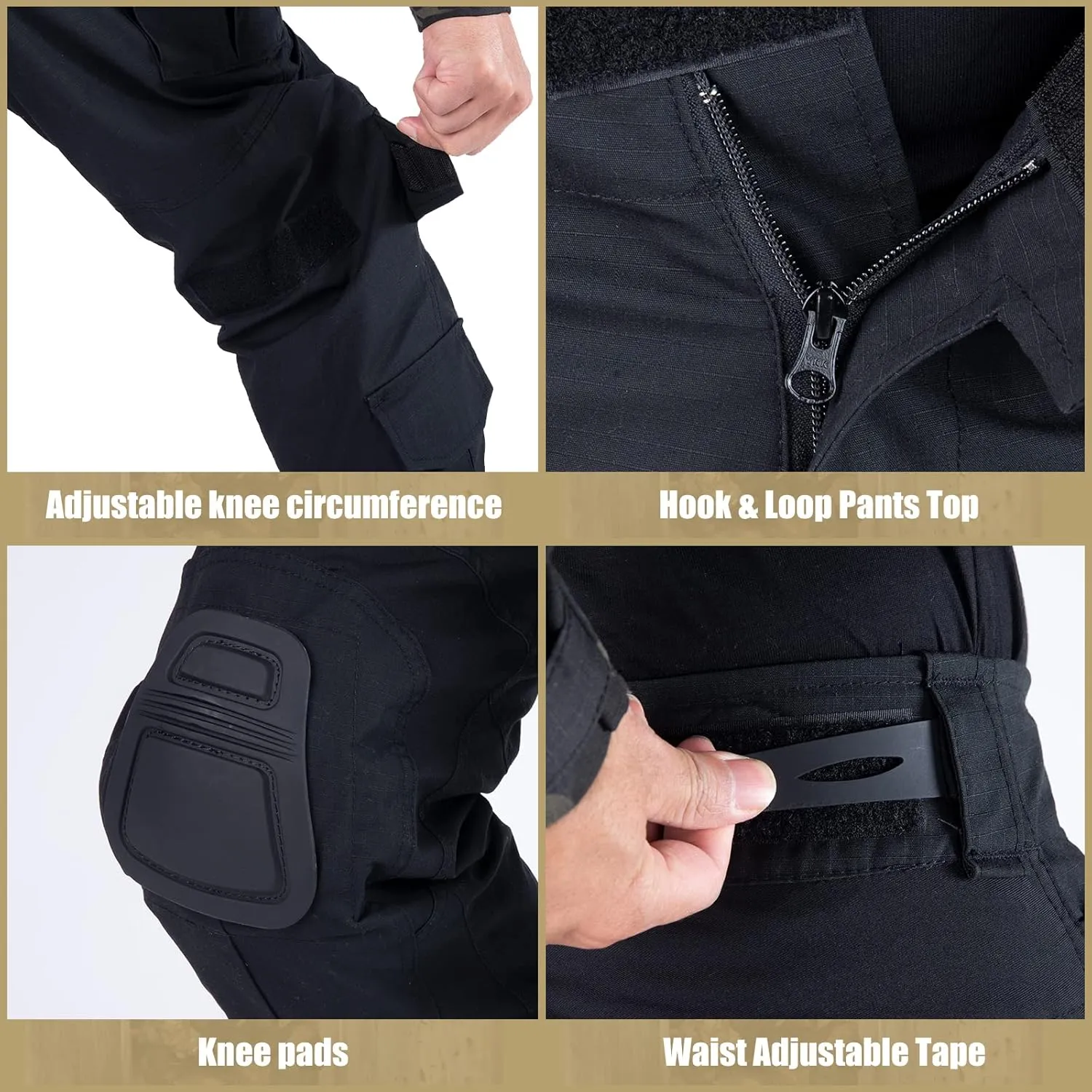 G3 Combat Pants with Knee Pads Tactical Military Trousers Hunting Camo Pants for Men Rip-Stop Airsoft Gear