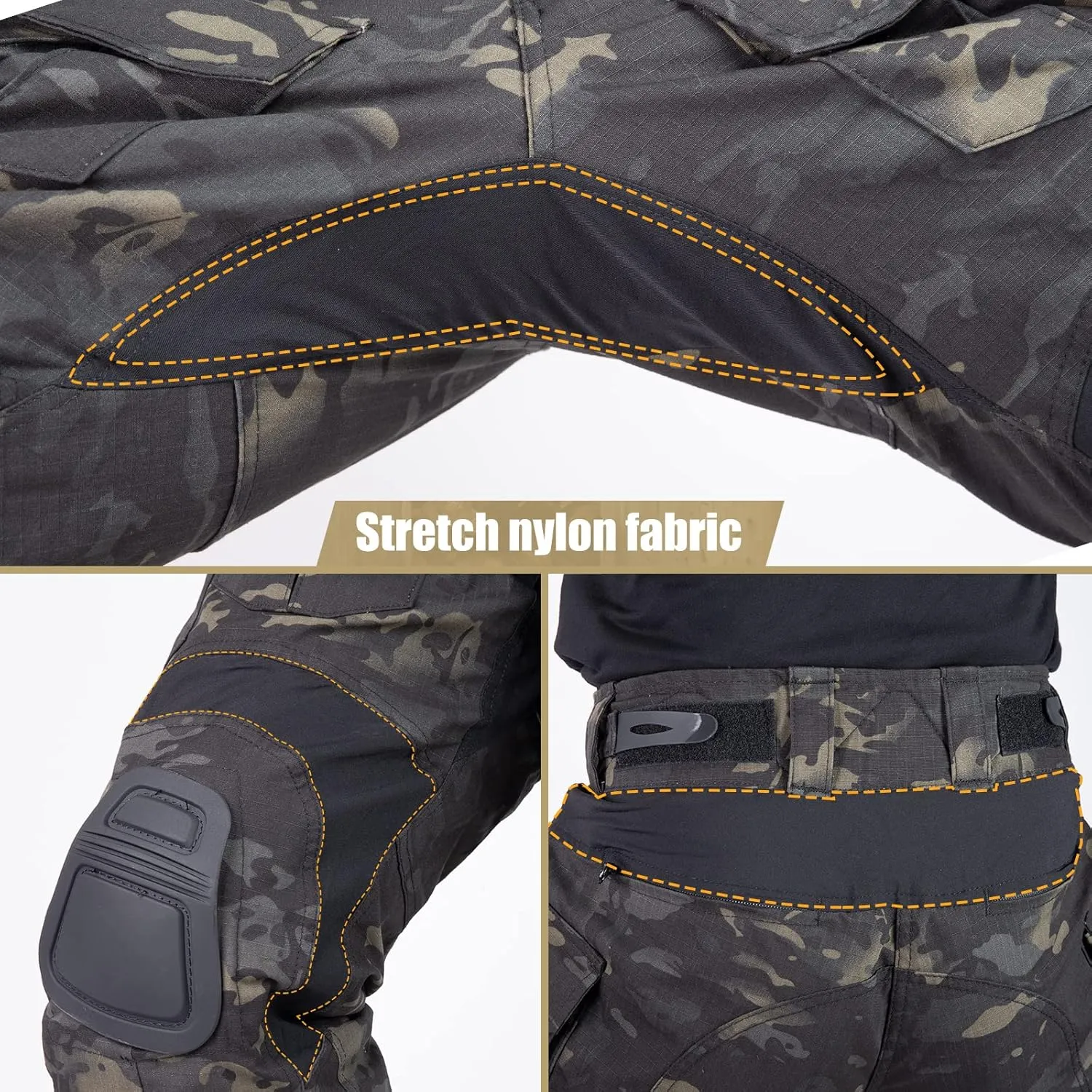 G3 Combat Pants with Knee Pads Tactical Military Trousers Hunting Camo Pants for Men Rip-Stop Airsoft Gear