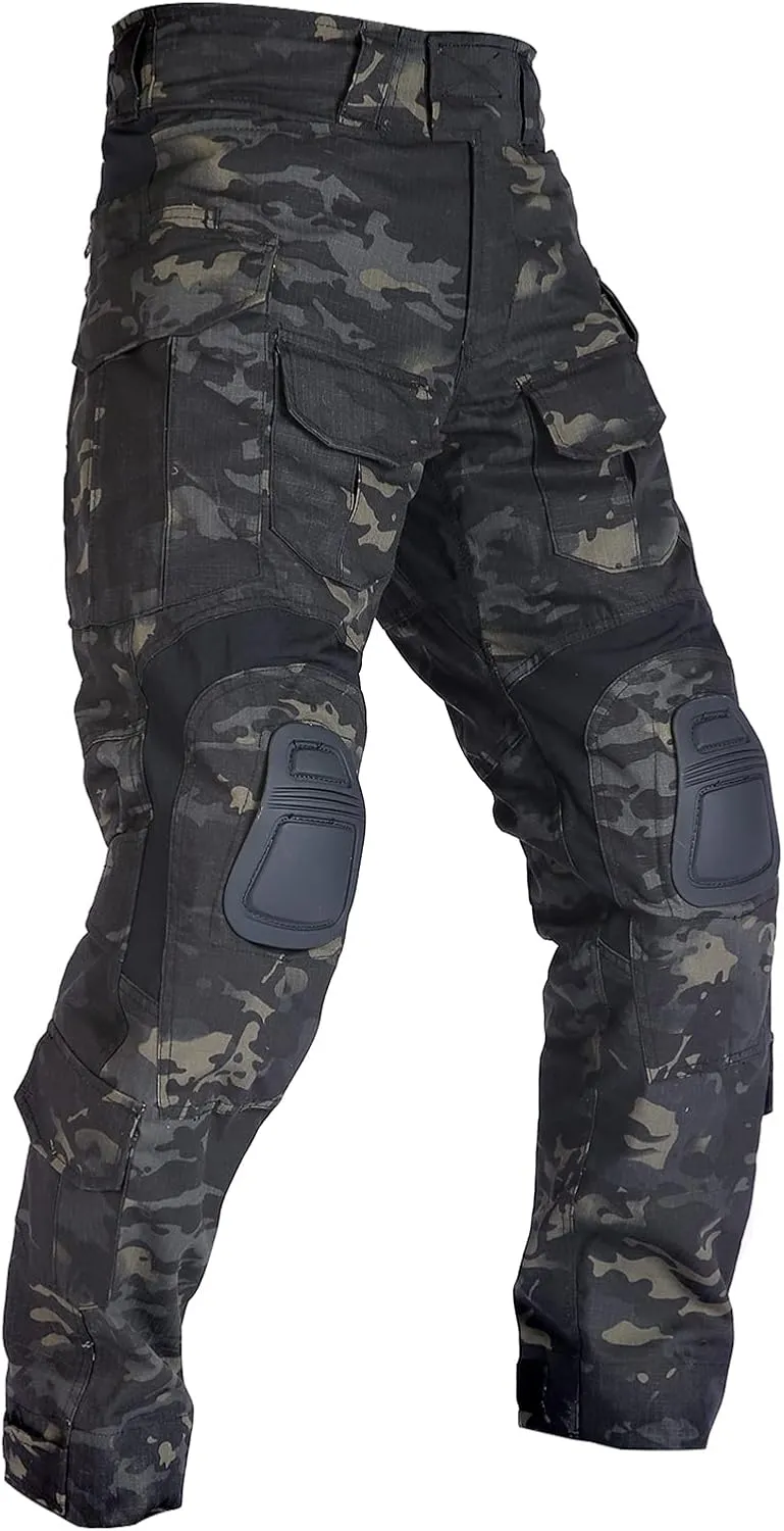 G3 Combat Pants with Knee Pads Tactical Military Trousers Hunting Camo Pants for Men Rip-Stop Airsoft Gear