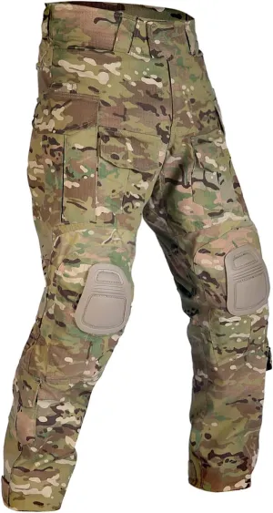 G3 Combat Pants with Knee Pads Tactical Military Trousers Hunting Camo Pants for Men Rip-Stop Airsoft Gear