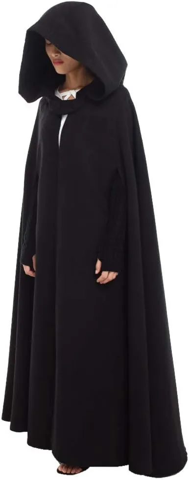 GRACEART Women's Hood Woolen Cape Bridal Wedding Winter Cloak Plus Size Thick Coat
