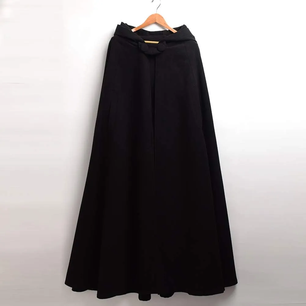 GRACEART Women's Hood Woolen Cape Bridal Wedding Winter Cloak Plus Size Thick Coat
