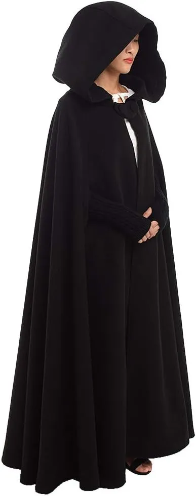 GRACEART Women's Hood Woolen Cape Bridal Wedding Winter Cloak Plus Size Thick Coat