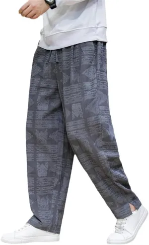 Harem Trousers for Men Casual Pants Man in Hip Hop Trend Korean Style Wide Summer Baggy