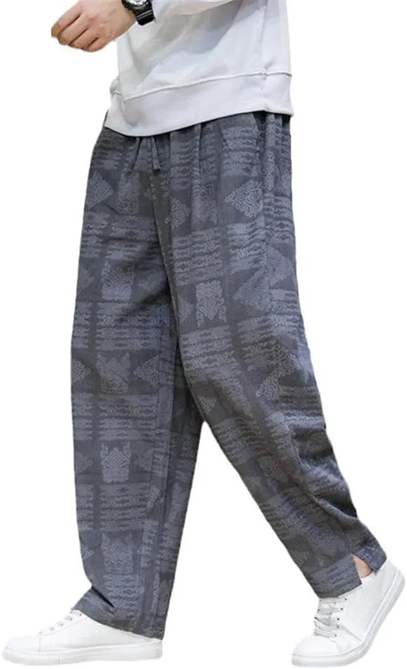 Harem Trousers for Men Casual Pants Man in Hip Hop Trend Korean Style Wide Summer Baggy