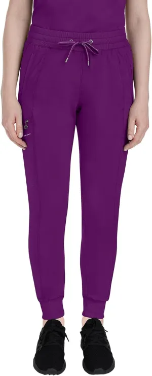 Healing Hands Women's Jogger Scrub Pant 7 Pockets Elastic Drawstring, with Moisture Wicking & 2-Way Stretch Technology - 9244