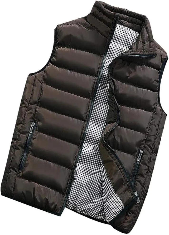 HGOOGY Men's Muscle Shirt Men Autumn Winter Coat Padded Cotton Vest Warm Hooded Thick Vest Tops Jacket 8xlt