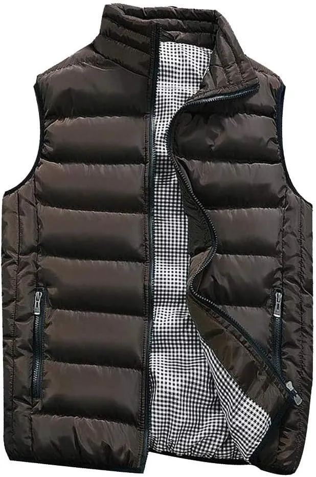 HGOOGY Men's Muscle Shirt Men Autumn Winter Coat Padded Cotton Vest Warm Hooded Thick Vest Tops Jacket 8xlt