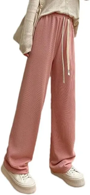 Hgvcfcv Sweater Loose Women's Harem Pants High Waist Casual Thickened Fashion Simple Women's Trousers Winter