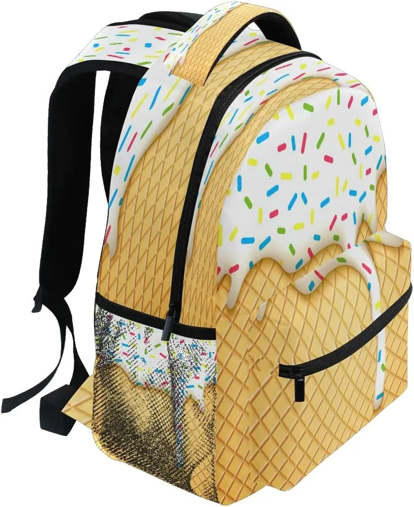 Ice Cream Cone Backpack Bookbags Laptop Backpack for Boys Girls Teens, College Backpack Water Resistant Travel Bookbag