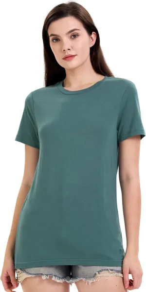 Iguana Womens Merino Wool & Tencel Base Layer Lightweight Wicking T-Shirt Short Sleeve Tee for Hiking