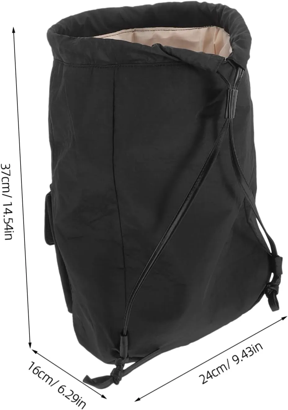 Japanese Lightweight Travel Backpack for Men Women Drawstring Garment Bag Overnight Bag Pockets Water Resistant String Tote