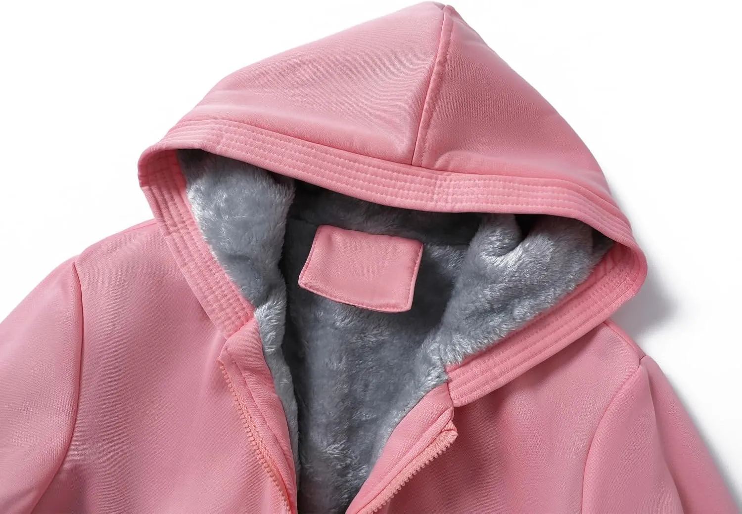 JiangWu Womens Fashion Fleece Sherpa Lined Hooded Coat Winter Thicken Warm Jacket