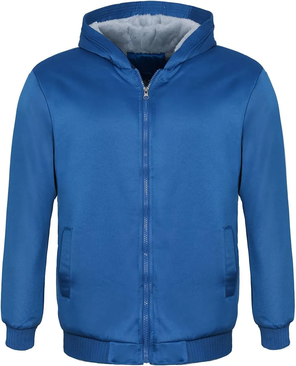 JiangWu Womens Fashion Fleece Sherpa Lined Hooded Coat Winter Thicken Warm Jacket