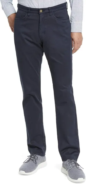 Johnston & Murphy Five-Pocket Casual Pants for Men  Slim Fit  Straight Leg  Five Pocket Construction  Blended Pima Cotton Navy 36 32