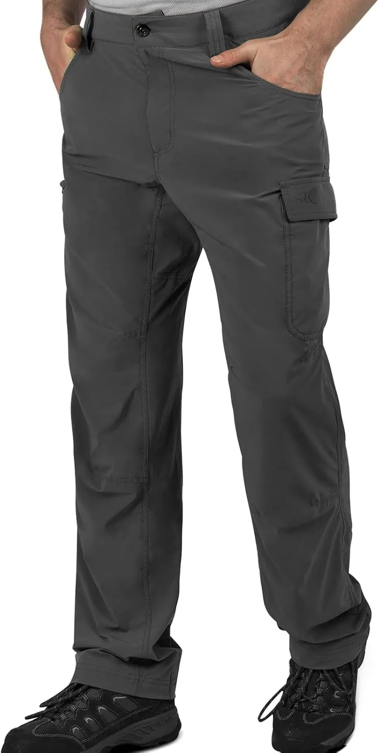 KastKing Wind Crest Fishing Hiking Pants, Water Repellent Lightweight Mens Travel Climbing Pants, UPF 50  Stretch Material