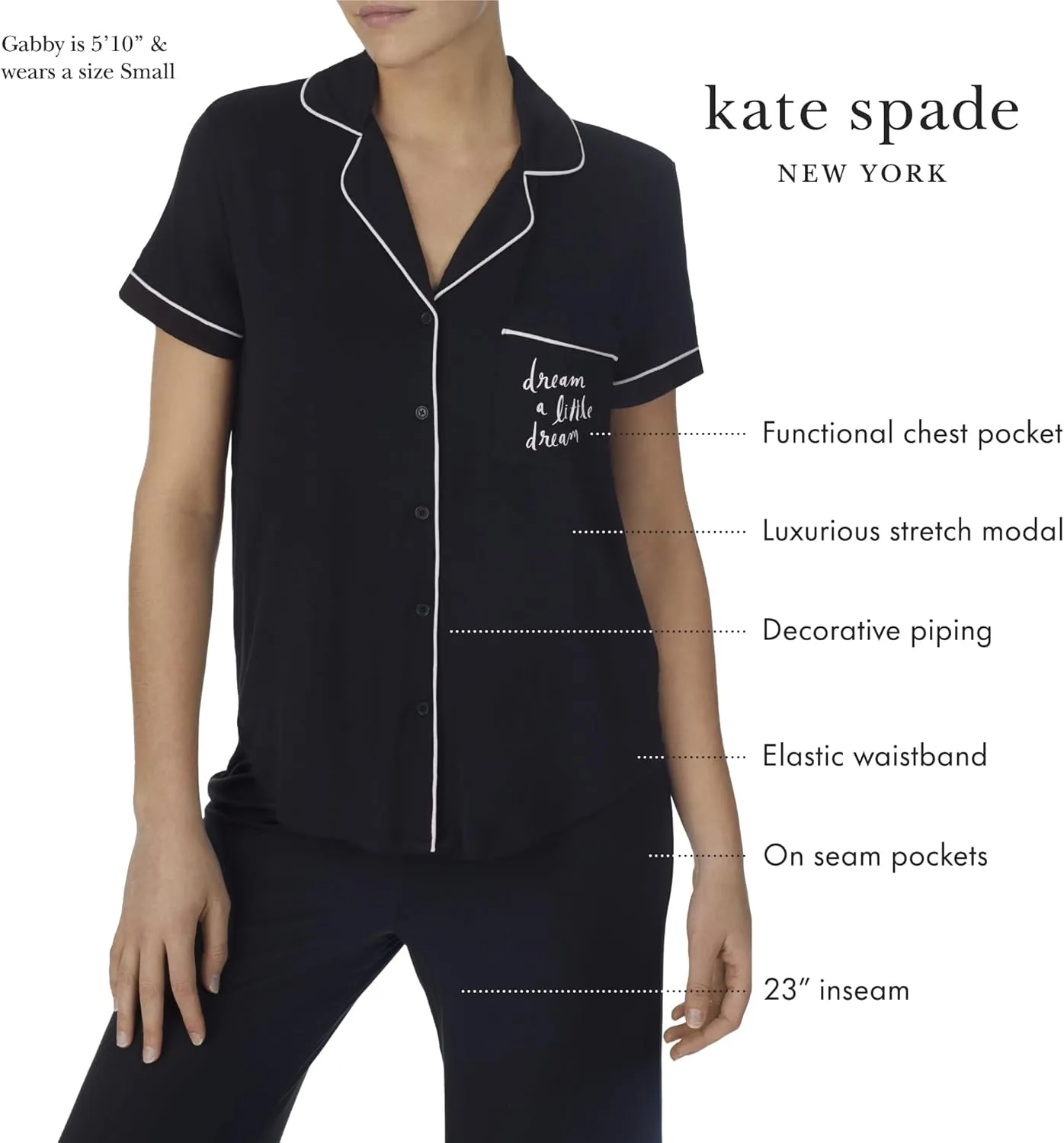 kate spade new york Short Women's Cropped Pant PJ Set