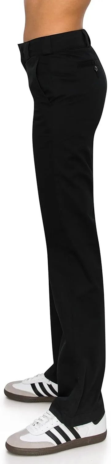 KHAKI & BLUE Women's Work Pants  High Rise Straight Leg Casual Trousers with Pockets