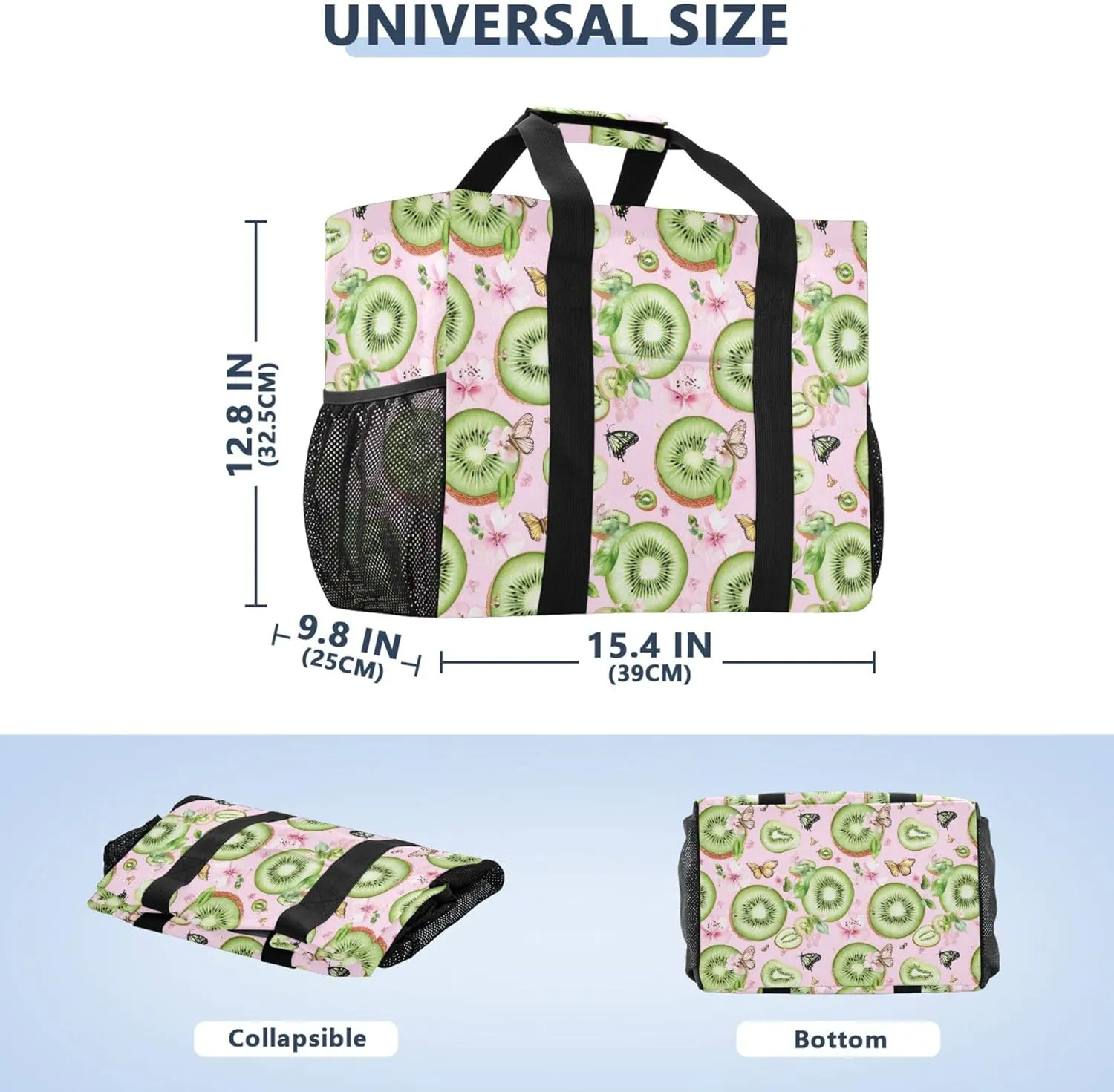 KLL Large Utility Tote Bag Canvas Collapsable Water Resistant Cars Tote Bag