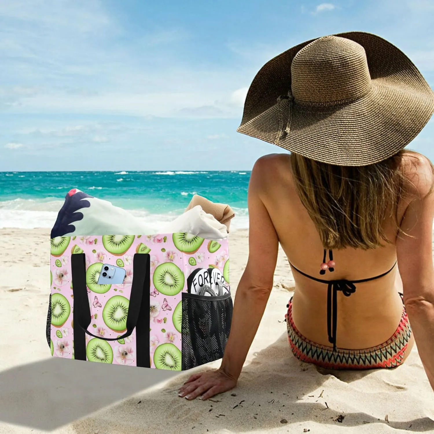 KLL Large Utility Tote Bag Canvas Collapsable Water Resistant Cars Tote Bag