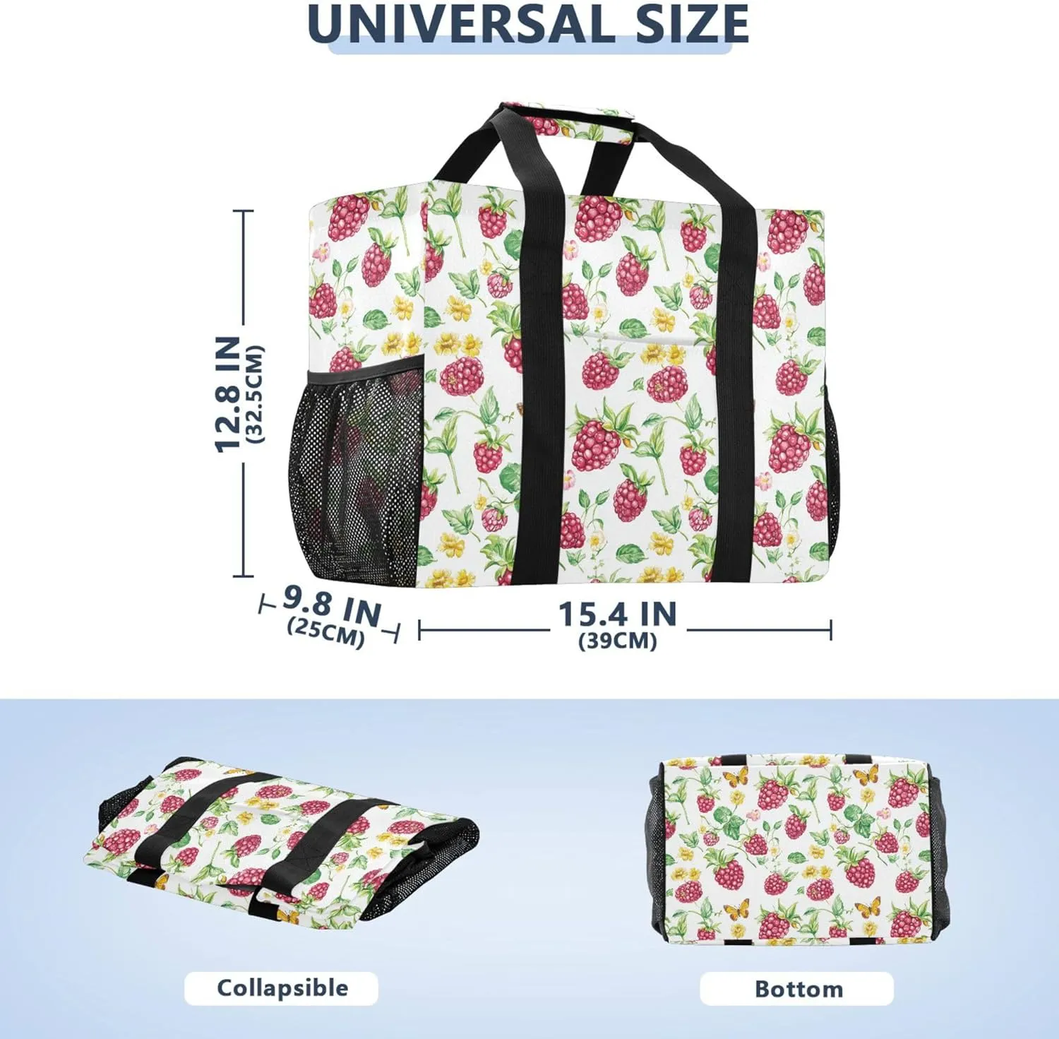KLL Large Utility Tote Bag Canvas Collapsable Water Resistant Cars Tote Bag