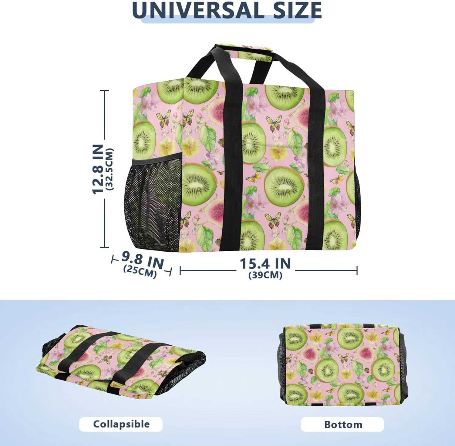 KLL Large Utility Tote Bag Canvas Collapsable Water Resistant Cars Tote Bag