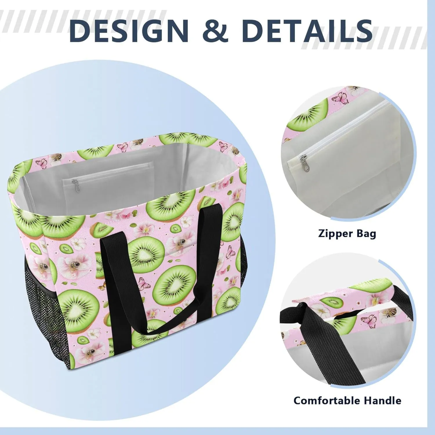 KLL Large Utility Tote Bag Canvas Collapsable Water Resistant Cars Tote Bag